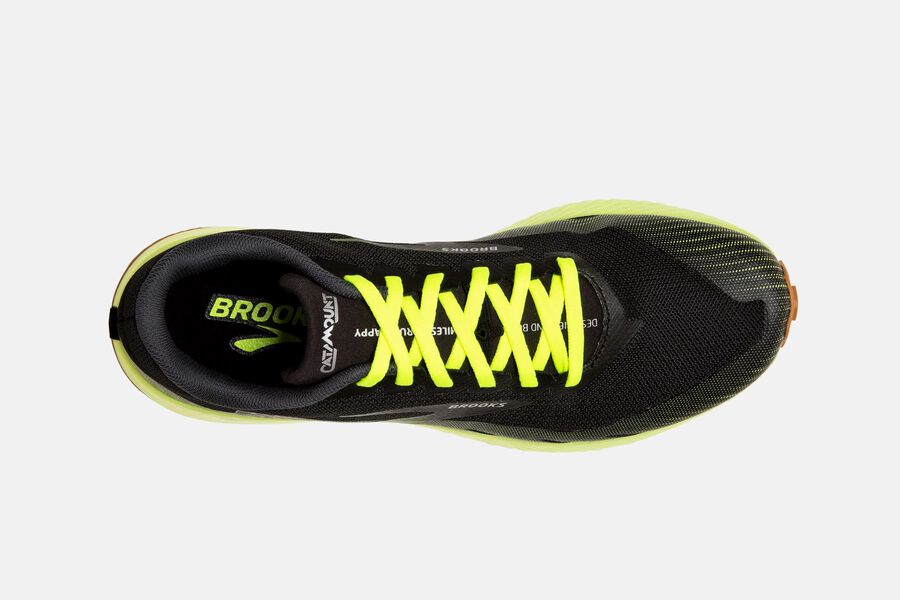 Brooks Running Shoes - Catamount Trail Mens - Black/Green - AYW-574923